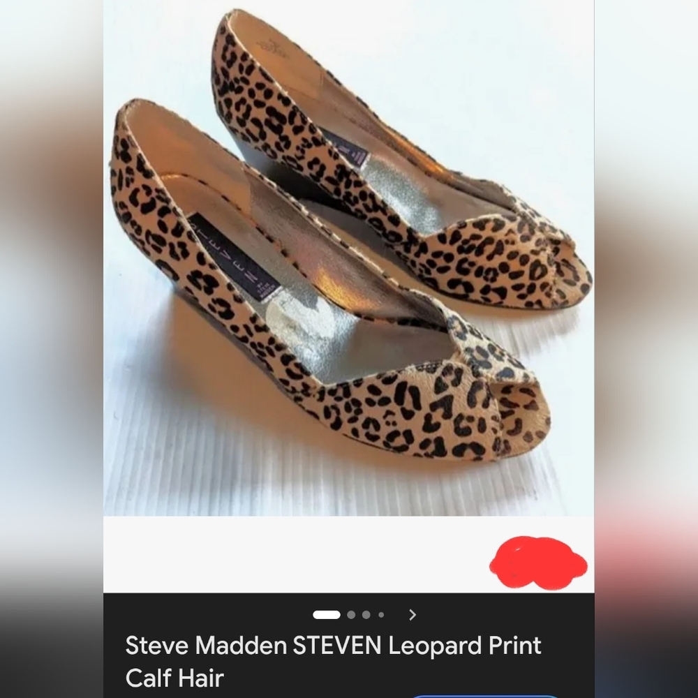 Steve Madden Leopard Print Peep Toe Heels